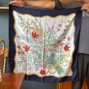 Vintage Holt Renfew Silk Scarf | Canadian Floral Scarf